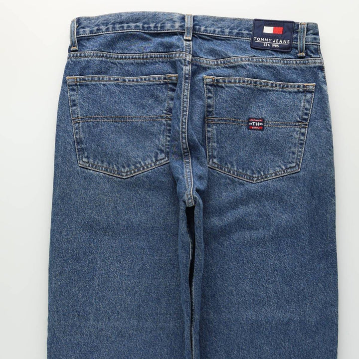 1990'S Tommy Hilfiger Tapered Denim Pants, Men's Size W36 (approx.), Vintage cotton blue type Vintage Second Hand