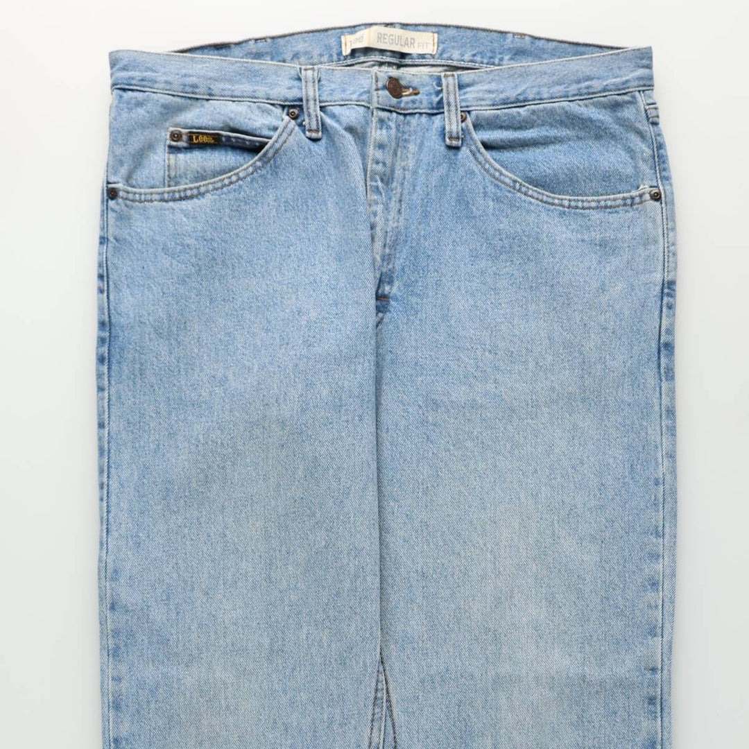 Lee Regular Fit Tapered Denim Pants, Men's Size W37 (approx.) cotton blue type Vintage Second Hand