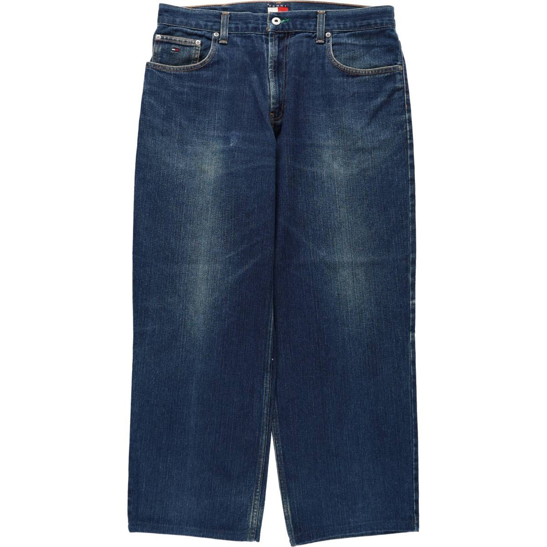 90'S Tommy Hilfiger tapered denim pants, men's size W36 (approx.) cotton blue type Vintage Second Hand