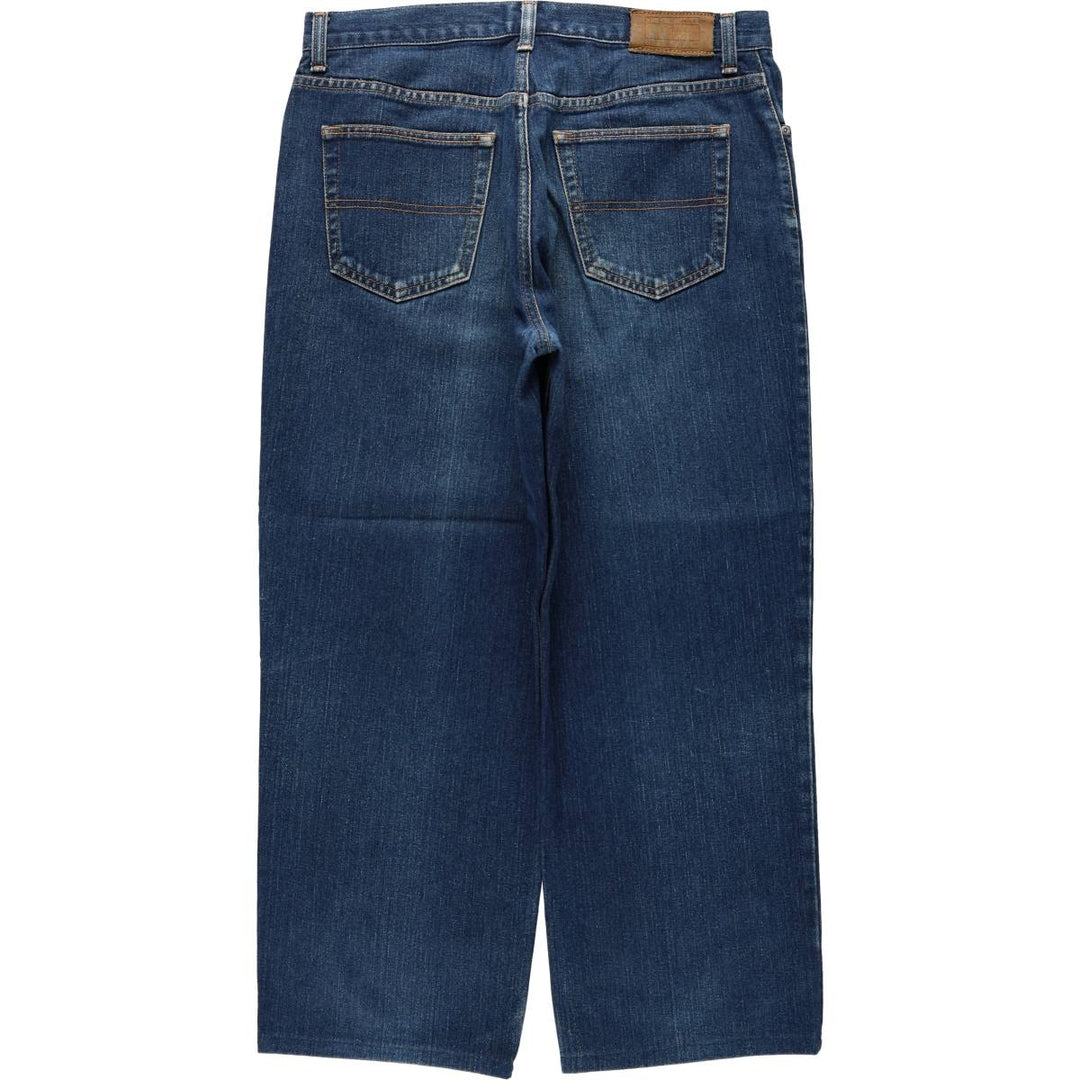 90'S Tommy Hilfiger tapered denim pants, men's size W36 (approx.) cotton blue type Vintage Second Hand