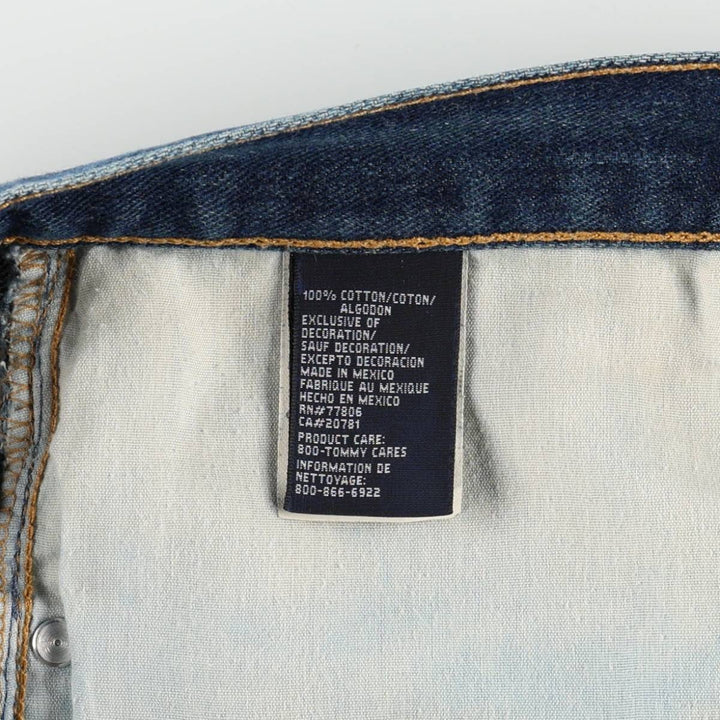 90'S Tommy Hilfiger tapered denim pants, men's size W36 (approx.) cotton blue type Vintage Second Hand