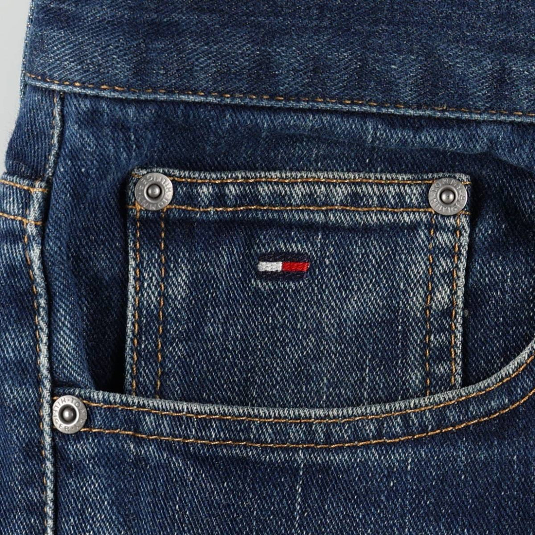 90'S Tommy Hilfiger tapered denim pants, men's size W36 (approx.) cotton blue type Vintage Second Hand