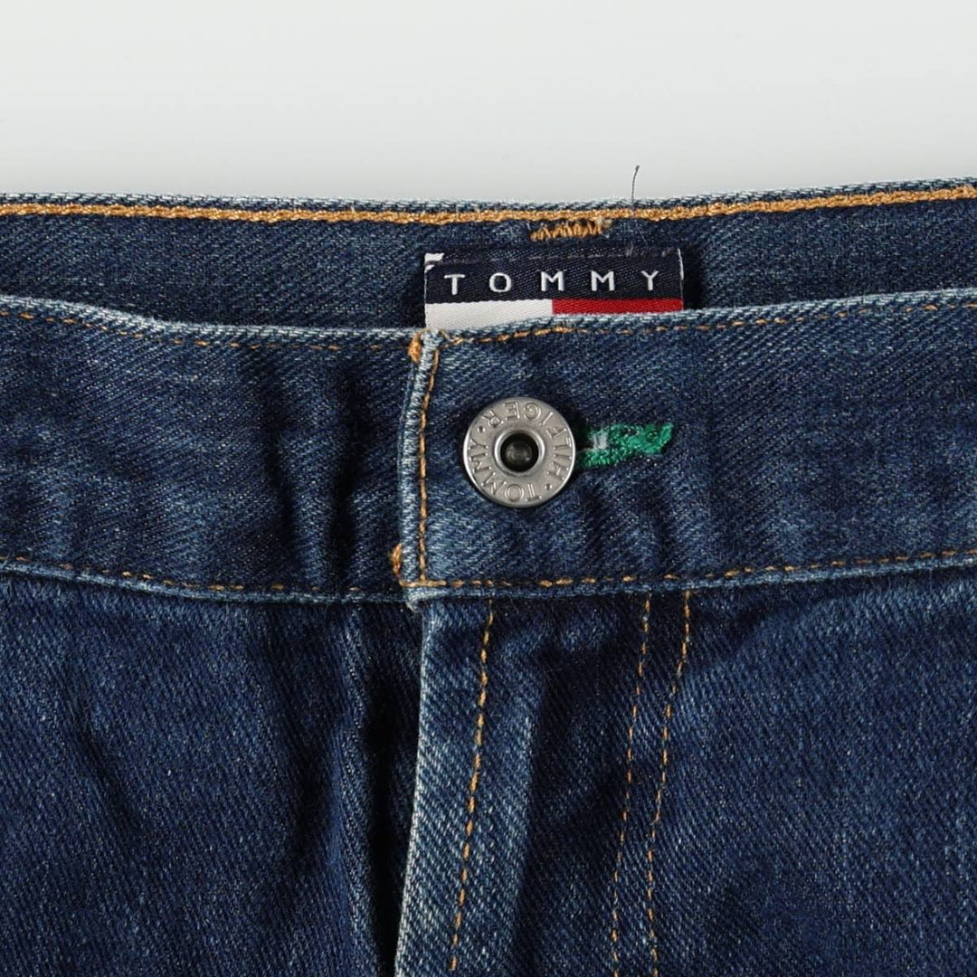 90'S Tommy Hilfiger tapered denim pants, men's size W36 (approx.) cotton blue type Vintage Second Hand