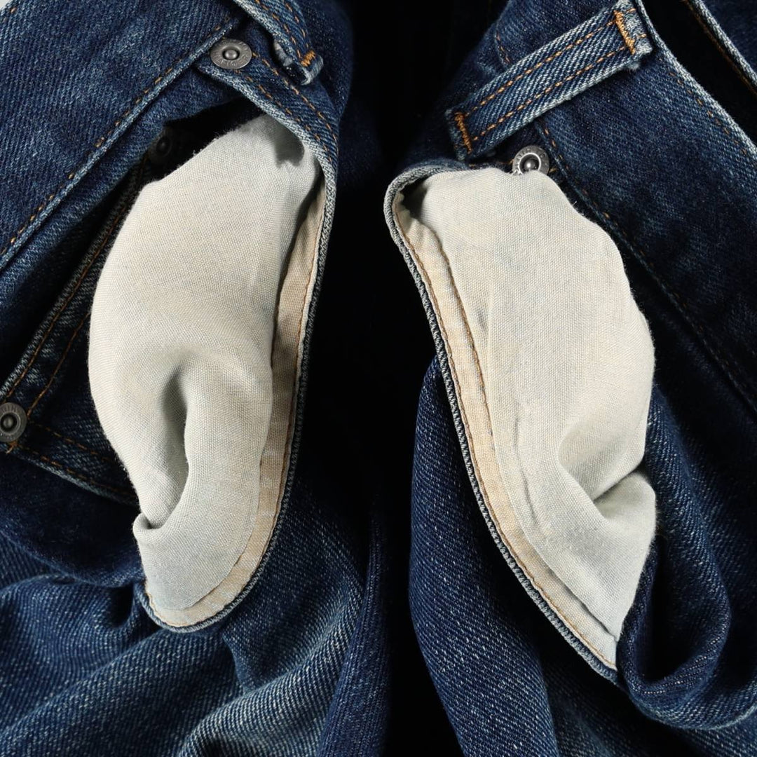 90'S Tommy Hilfiger tapered denim pants, men's size W36 (approx.) cotton blue type Vintage Second Hand