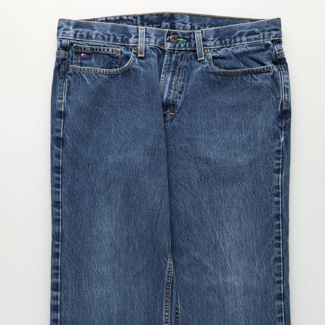 Tommy Hilfiger tapered denim pants, men's size W35 (approx.) cotton blue type Vintage Second Hand