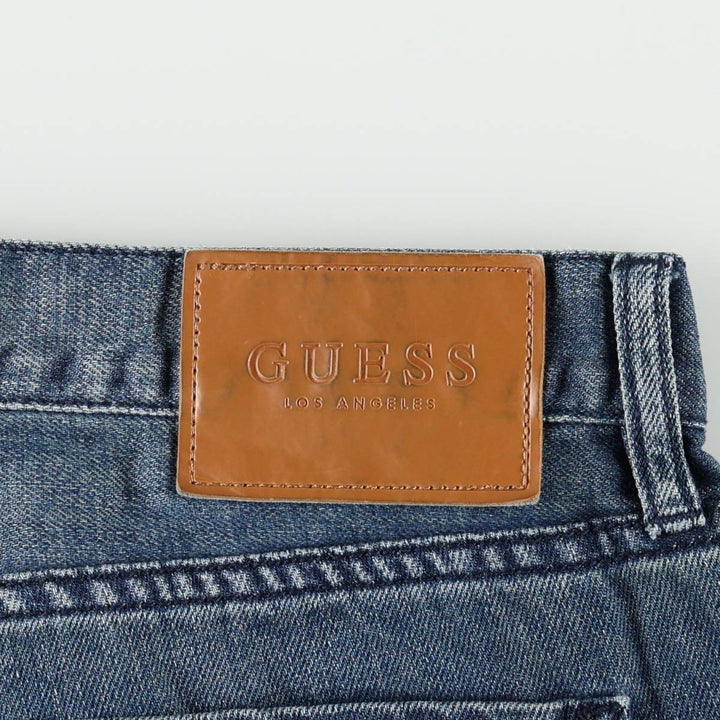 Guess REGULAR STRAIGHT Crescent Fit Straight Denim Pants, Men's W37 (approx.) cotton blue type Vintage Second Hand