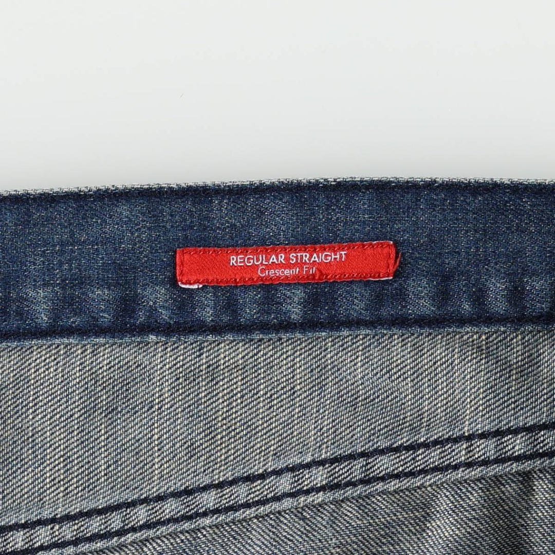 Guess REGULAR STRAIGHT Crescent Fit Straight Denim Pants, Men's W37 (approx.) cotton blue type Vintage Second Hand