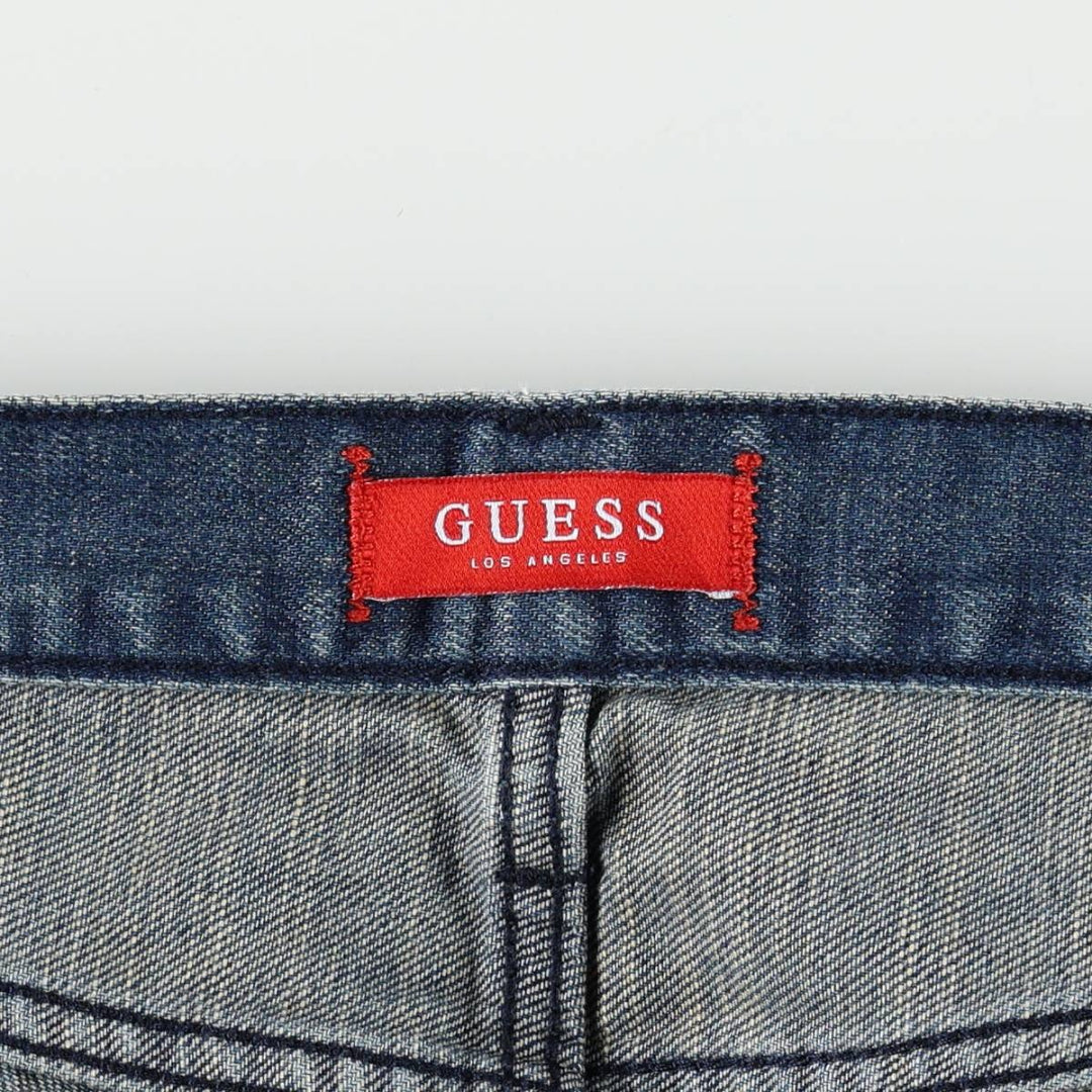 Guess REGULAR STRAIGHT Crescent Fit Straight Denim Pants, Men's W37 (approx.) cotton blue type Vintage Second Hand