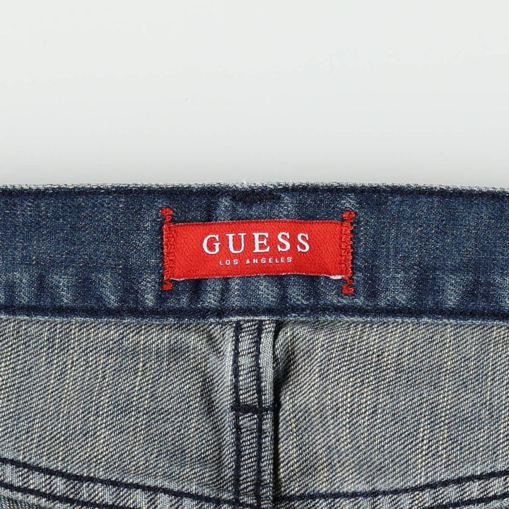 Guess REGULAR STRAIGHT Crescent Fit Straight Denim Pants, Men's W37 (approx.) cotton blue type Vintage Second Hand