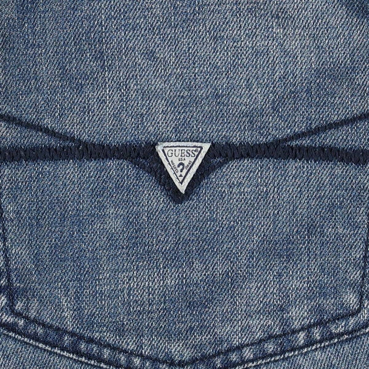 Guess REGULAR STRAIGHT Crescent Fit Straight Denim Pants, Men's W37 (approx.) cotton blue type Vintage Second Hand