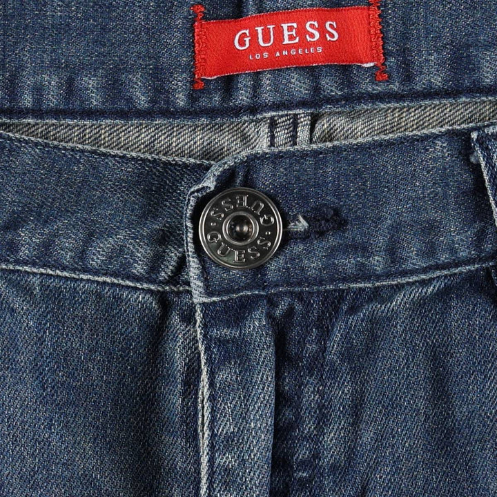 Guess REGULAR STRAIGHT Crescent Fit Straight Denim Pants, Men's W37 (approx.) cotton blue type Vintage Second Hand