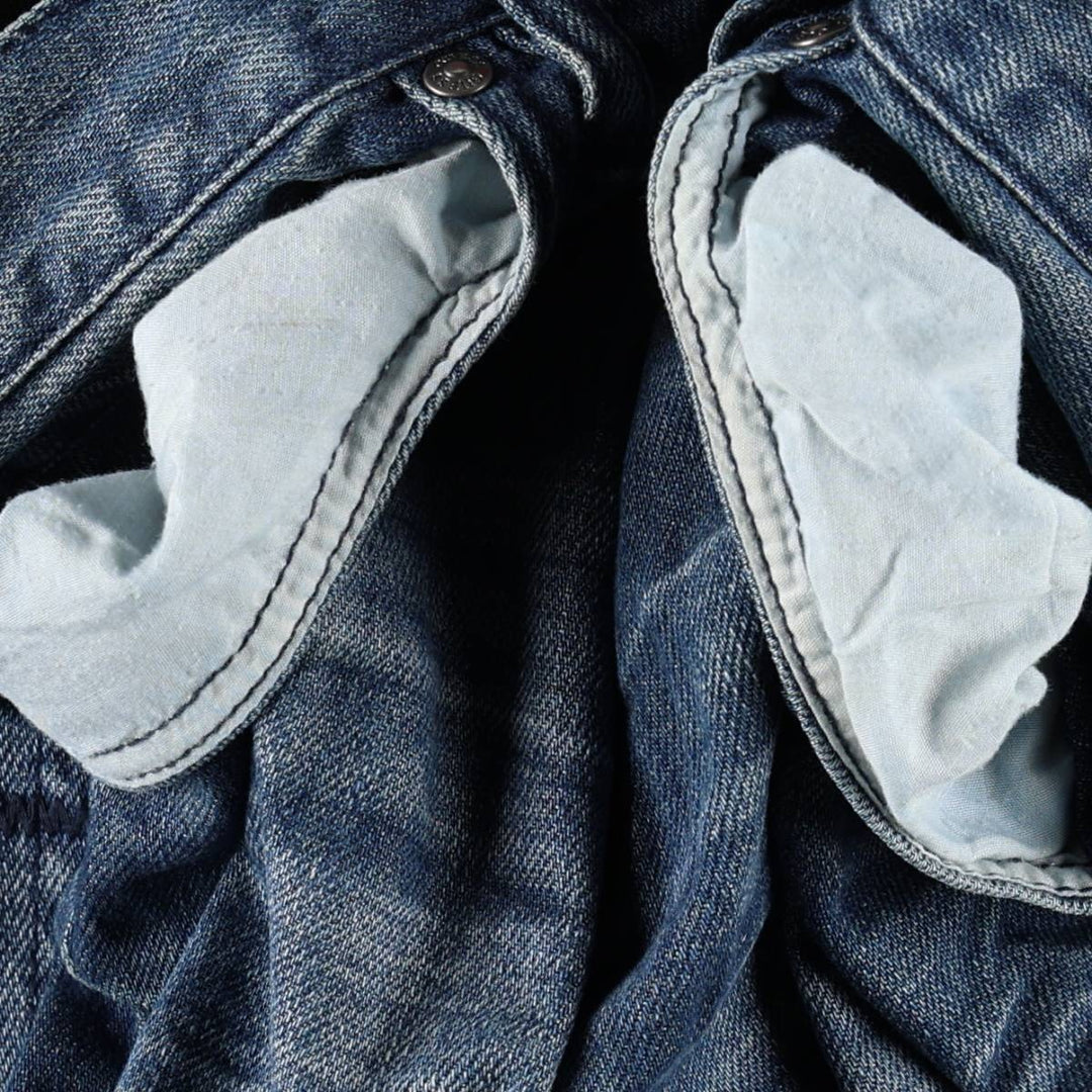 Guess REGULAR STRAIGHT Crescent Fit Straight Denim Pants, Men's W37 (approx.) cotton blue type Vintage Second Hand