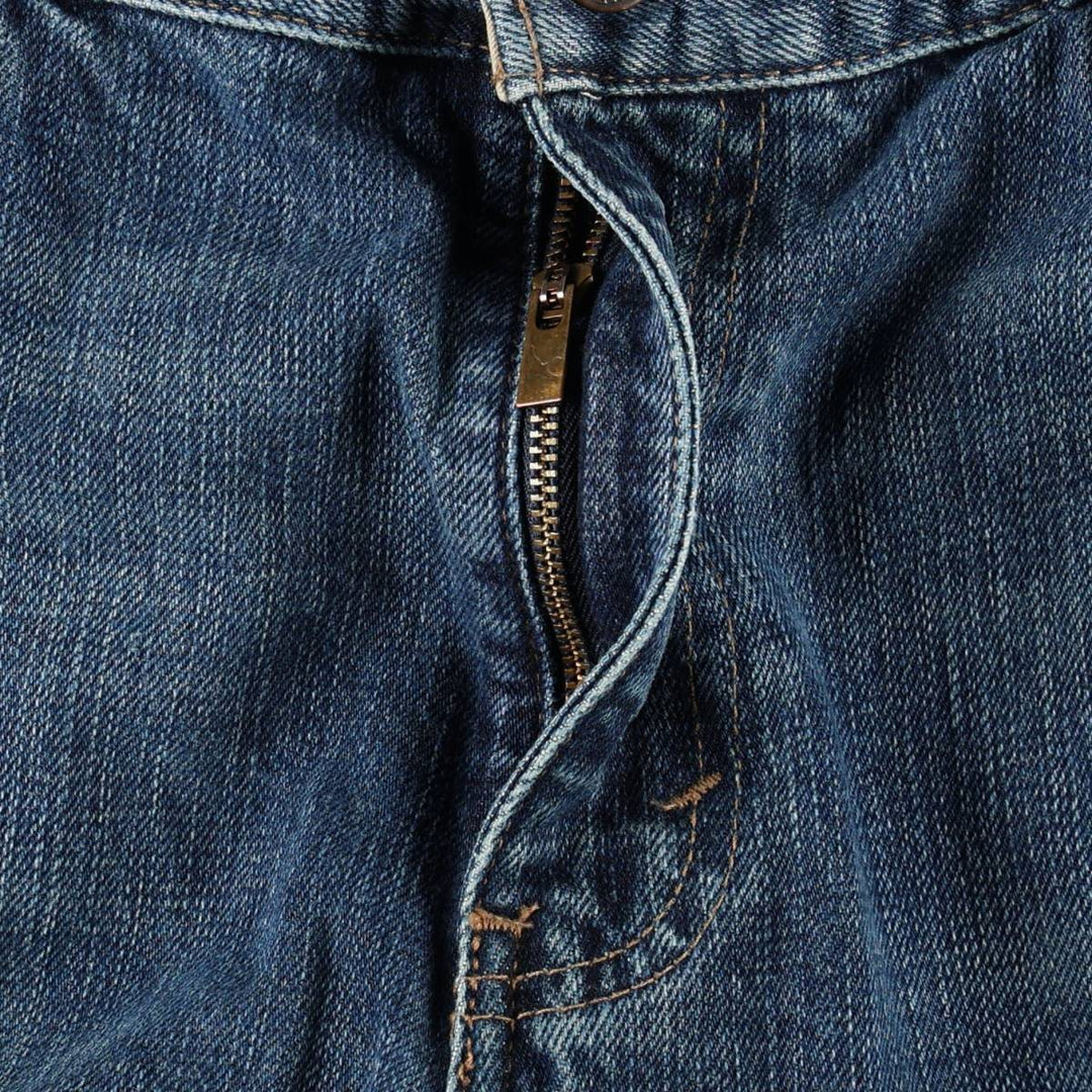 90'S Eddie Bauer BOOT CUT JEAN straight denim pants, men's size W37 (approx.) cotton Navy blue Vintage Second Hand