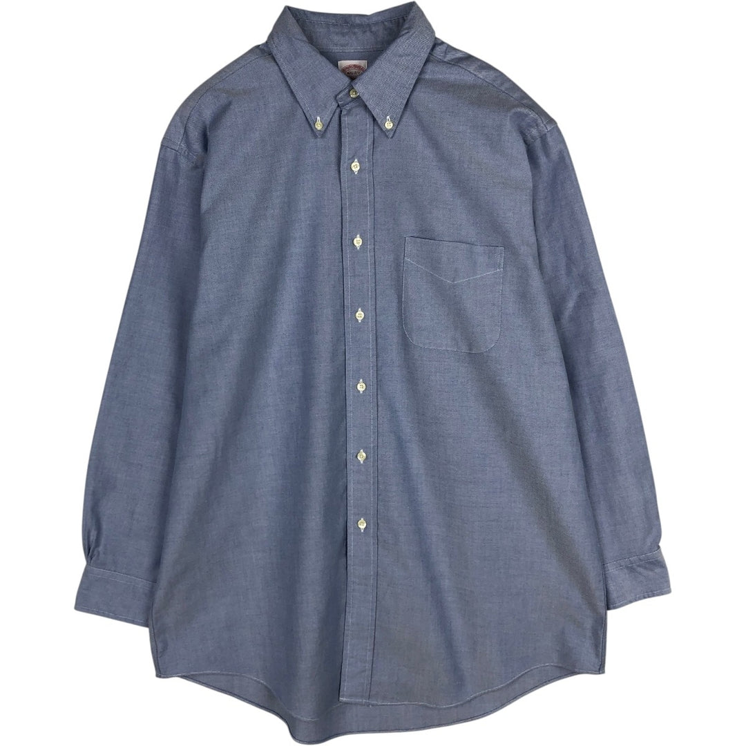 Brooks Brothers 346 long sleeve button-down shirt, men's size L Supima Cotton Blue type light blue Vintage Second Hand