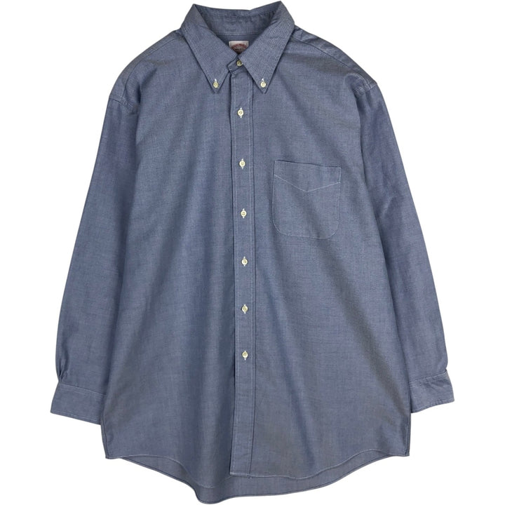 Brooks Brothers 346 long sleeve button-down shirt, men's size L Supima Cotton Blue type light blue Vintage Second Hand
