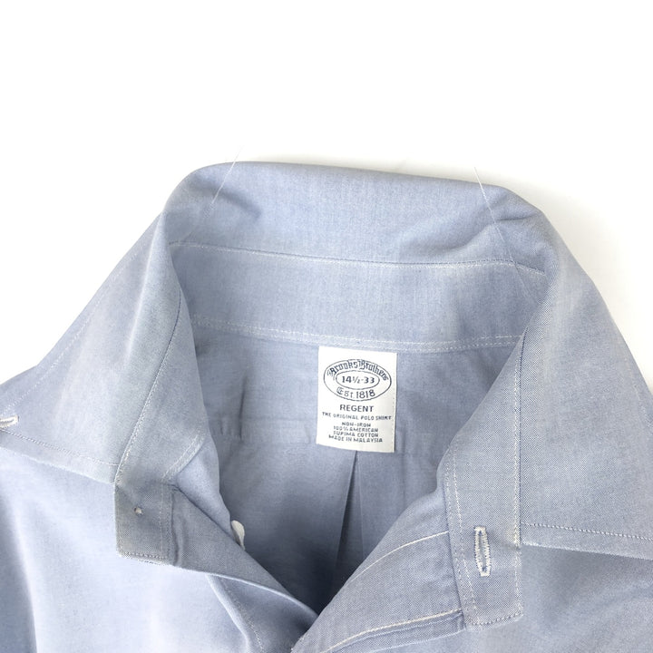 Brooks Brothers Est.1818 REGENT Long-Sleeve Button-Down Shirt, Men's Size S (approx.) Supima Cotton navy blue type Vintage Second Hand