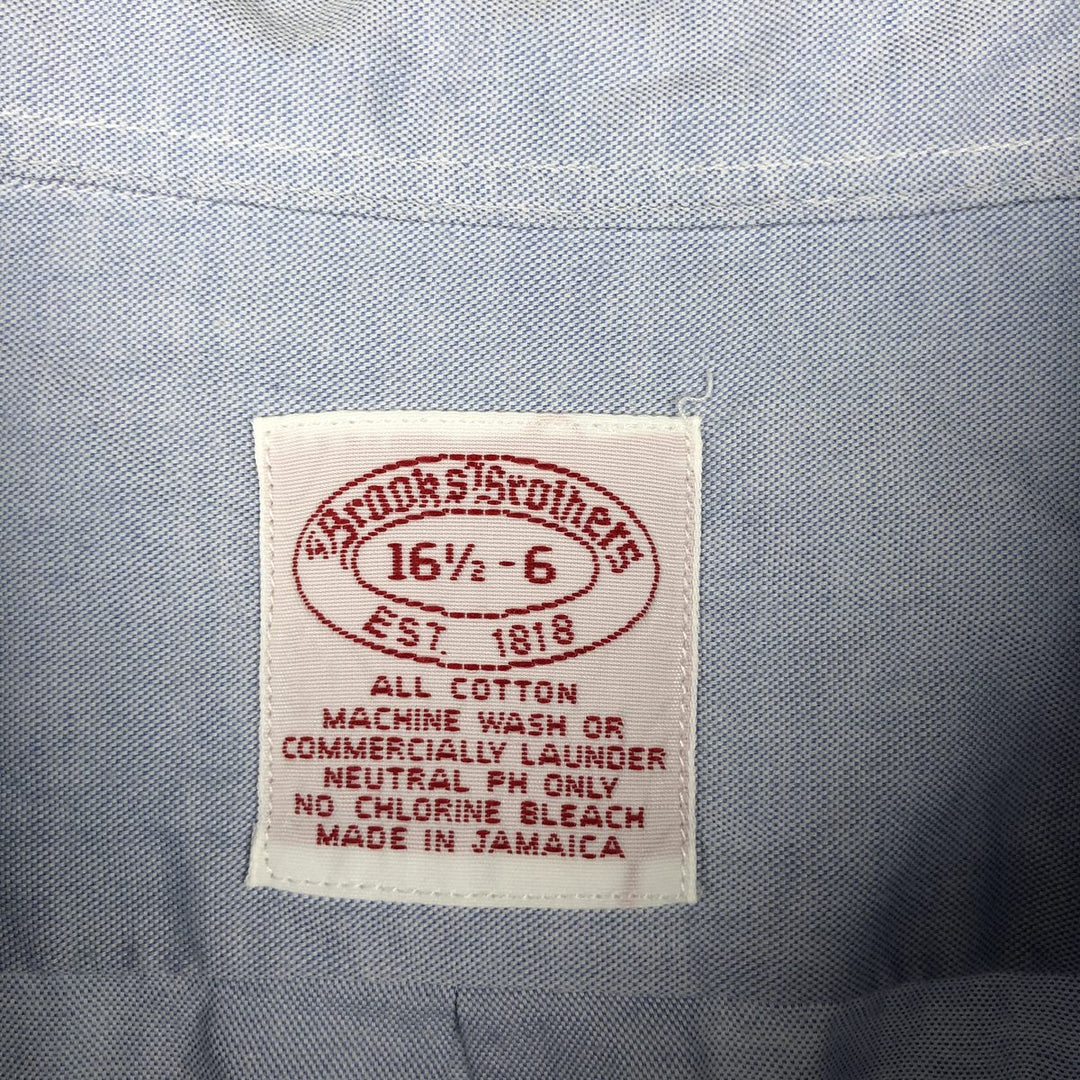 Brooks Brothers Est.1818 Long Sleeve Button-Down Shirt, Men's Size L cotton Blue type light blue Vintage Second Hand