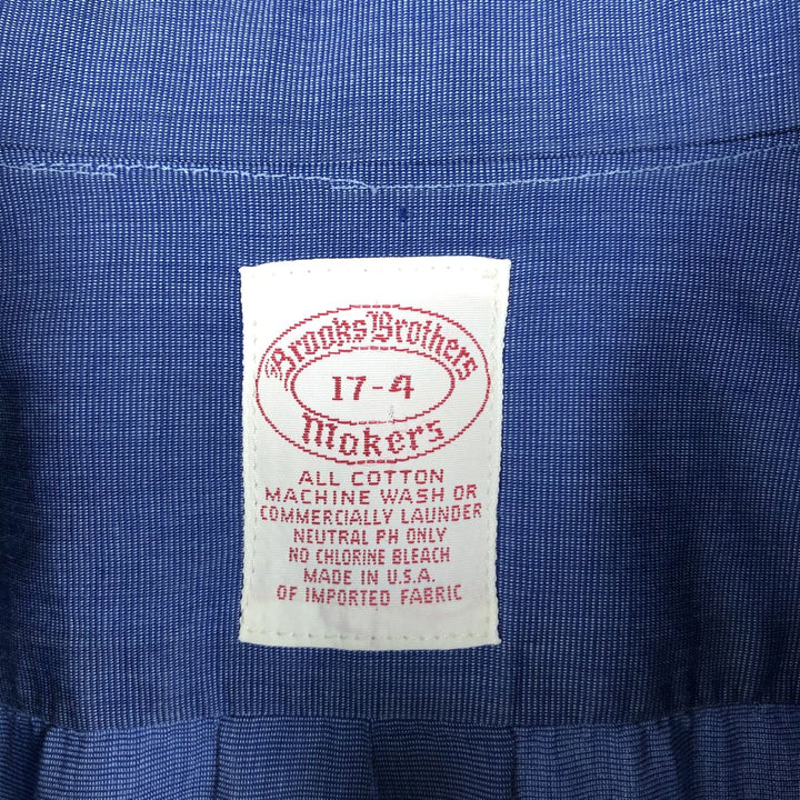 Brooks Brothers MAKERS Long Sleeve Button Down Shirt Made in USA Men's XL cotton blue type Vintage Second Hand