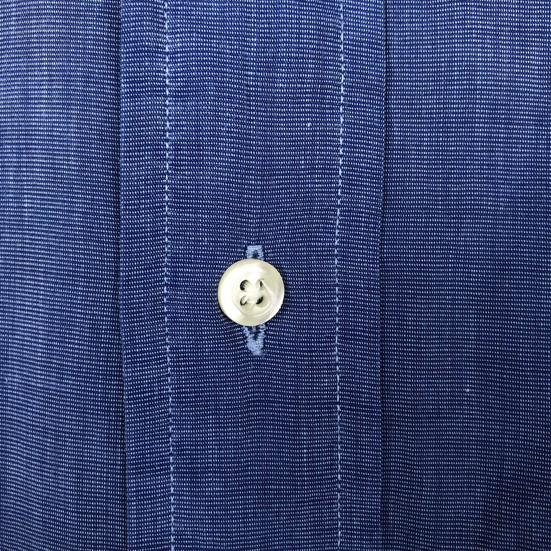 Brooks Brothers MAKERS Long Sleeve Button Down Shirt Made in USA Men's XL cotton blue type Vintage Second Hand