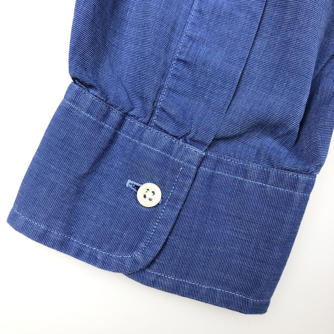 Brooks Brothers MAKERS Long Sleeve Button Down Shirt Made in USA Men's XL cotton blue type Vintage Second Hand