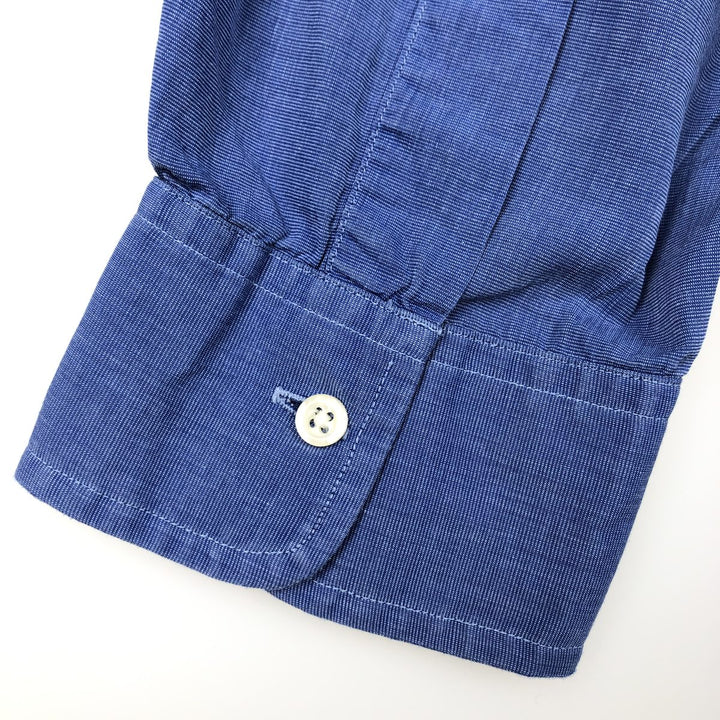 Brooks Brothers MAKERS Long Sleeve Button Down Shirt Made in USA Men's XL cotton blue type Vintage Second Hand