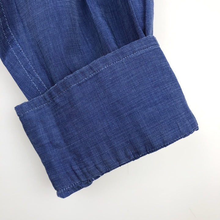 Brooks Brothers MAKERS Long Sleeve Button Down Shirt Made in USA Men's XL cotton blue type Vintage Second Hand