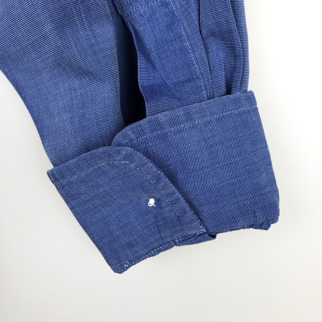 Brooks Brothers MAKERS Long Sleeve Button Down Shirt Made in USA Men's XL cotton blue type Vintage Second Hand