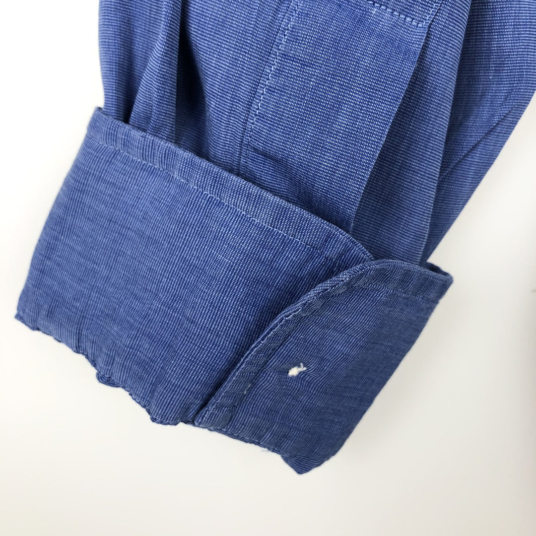 Brooks Brothers MAKERS Long Sleeve Button Down Shirt Made in USA Men's XL cotton blue type Vintage Second Hand