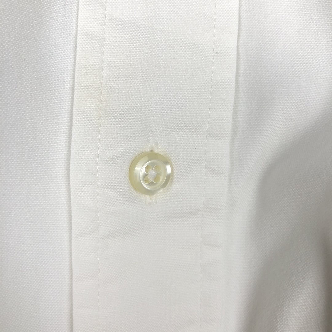 Brooks Brothers long-sleeved button-down shirt, Made in USA, Men's XL cotton white type Vintage Second Hand