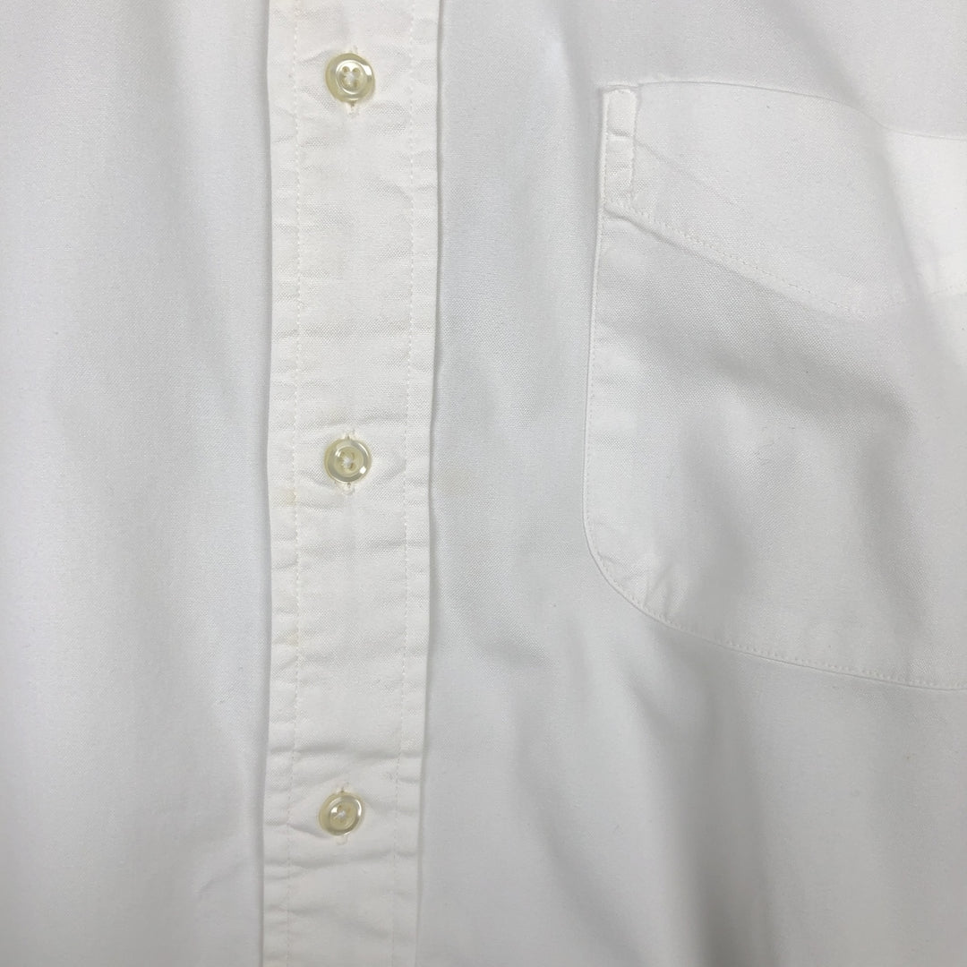 Brooks Brothers long-sleeved button-down shirt, Made in USA, Men's XL cotton white type Vintage Second Hand
