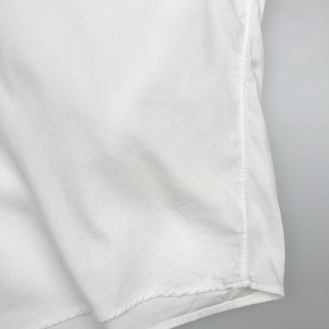Brooks Brothers long-sleeved button-down shirt, Made in USA, Men's XL cotton white type Vintage Second Hand