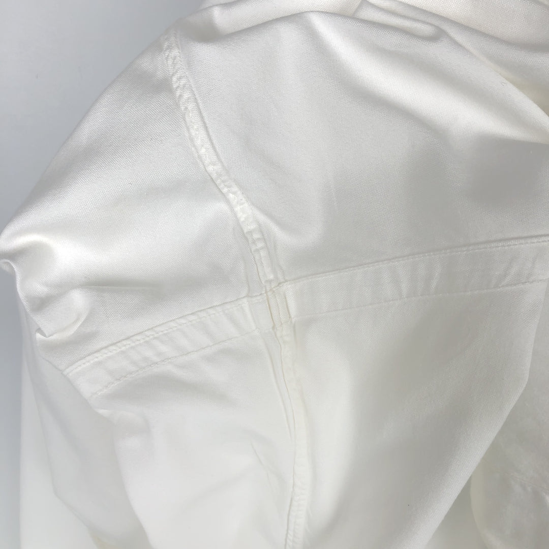 Brooks Brothers long-sleeved button-down shirt, Made in USA, Men's XL cotton white type Vintage Second Hand