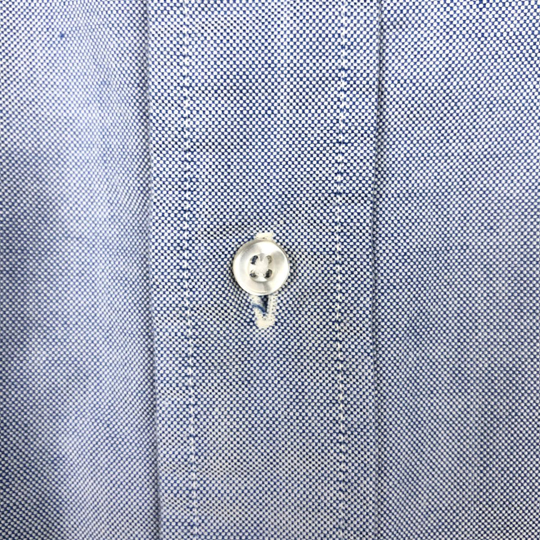 Brooks Brothers MAKERS Long Sleeve Button Down Shirt Made in USA Men's Size L Supima Cotton Blue type light blue Vintage Second Hand