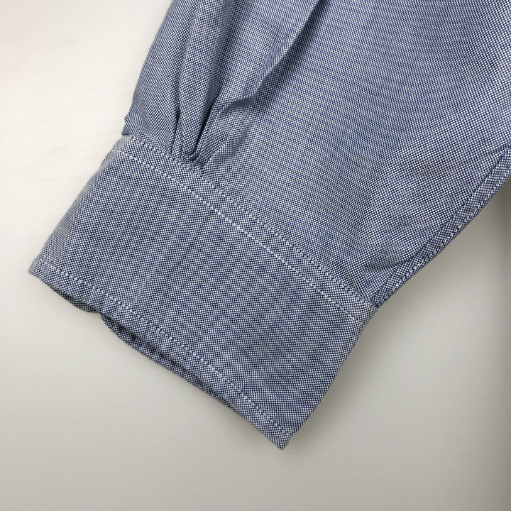 Brooks Brothers MAKERS Long Sleeve Button Down Shirt Made in USA Men's Size L Supima Cotton Blue type light blue Vintage Second Hand