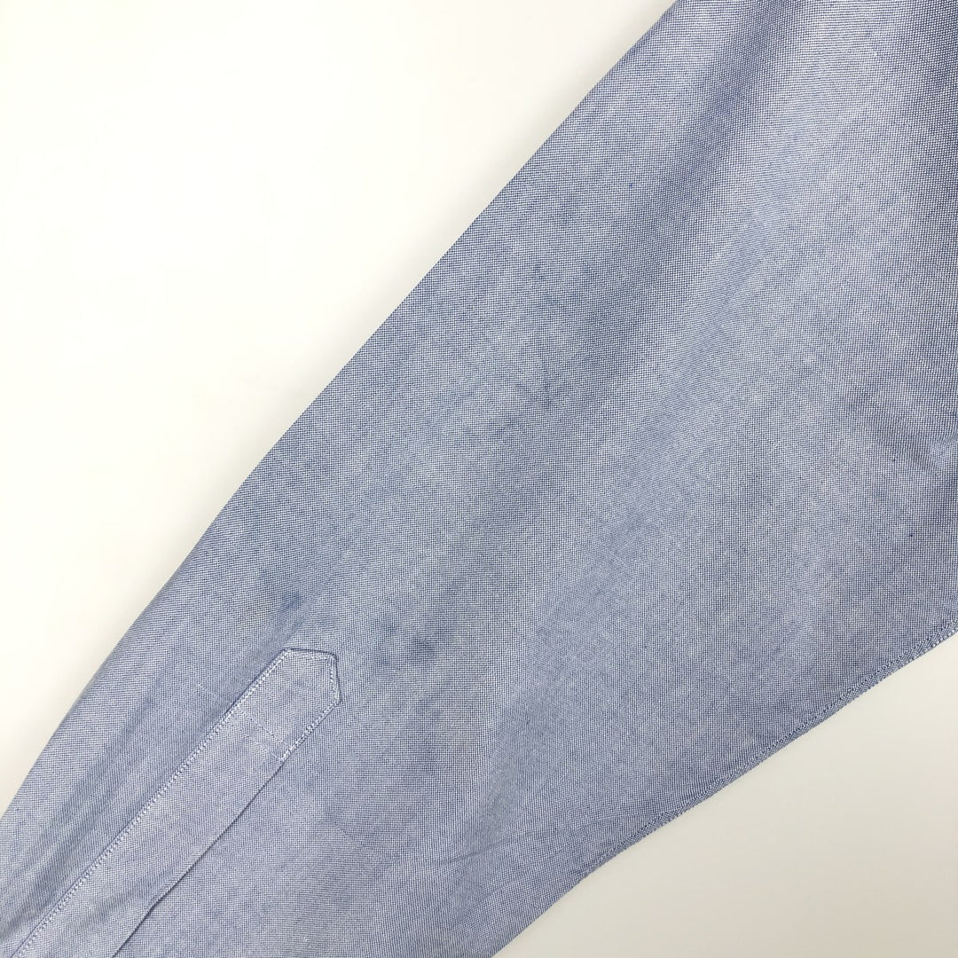 Brooks Brothers MAKERS Long Sleeve Button Down Shirt Made in USA Men's Size L Supima Cotton Blue type light blue Vintage Second Hand