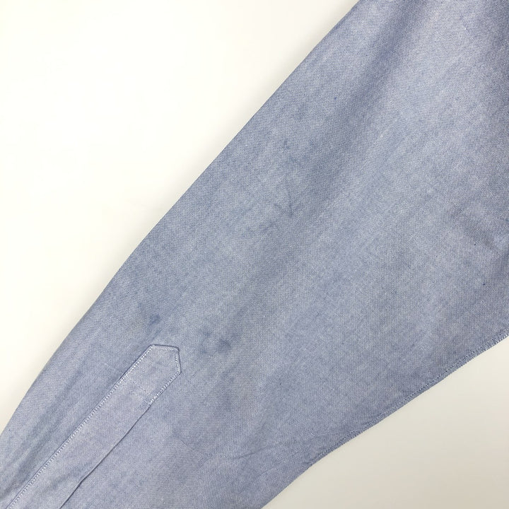 Brooks Brothers MAKERS Long Sleeve Button Down Shirt Made in USA Men's Size L Supima Cotton Blue type light blue Vintage Second Hand