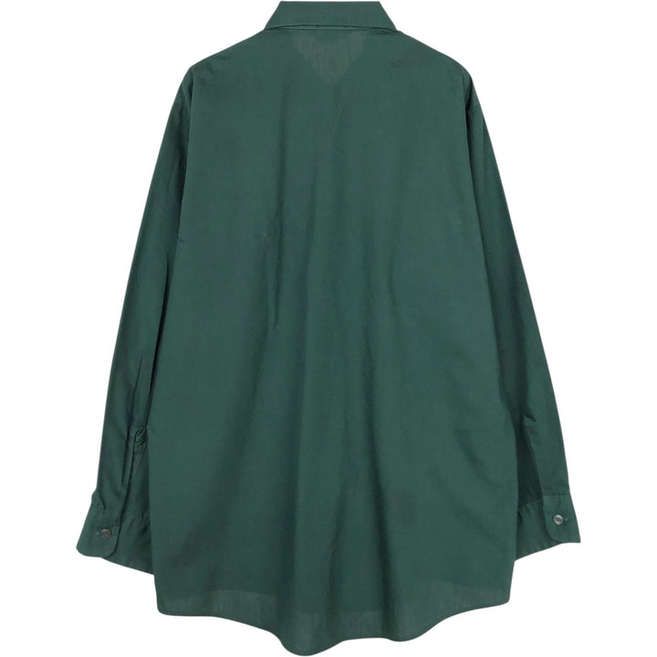~1980'S Unitog Long-Sleeve Shirt, Made in USA, Men's Size M (Equivalent), Vintage unclear Green type dark green Vintage Second Hand