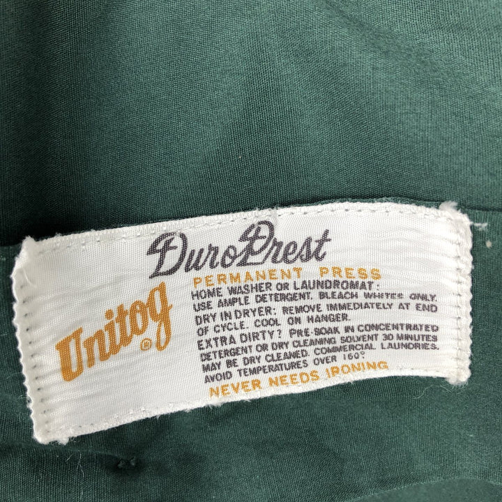 ~1980'S Unitog Long-Sleeve Shirt, Made in USA, Men's Size M (Equivalent), Vintage unclear Green type dark green Vintage Second Hand