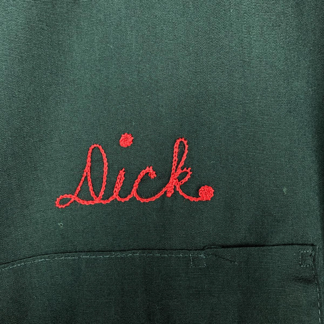 ~1980'S Unitog Long-Sleeve Shirt, Made in USA, Men's Size M (Equivalent), Vintage unclear Green type dark green Vintage Second Hand