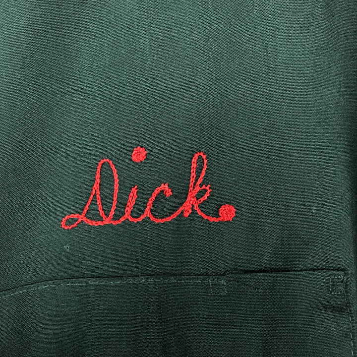 ~1980'S Unitog Long-Sleeve Shirt, Made in USA, Men's Size M (Equivalent), Vintage unclear Green type dark green Vintage Second Hand