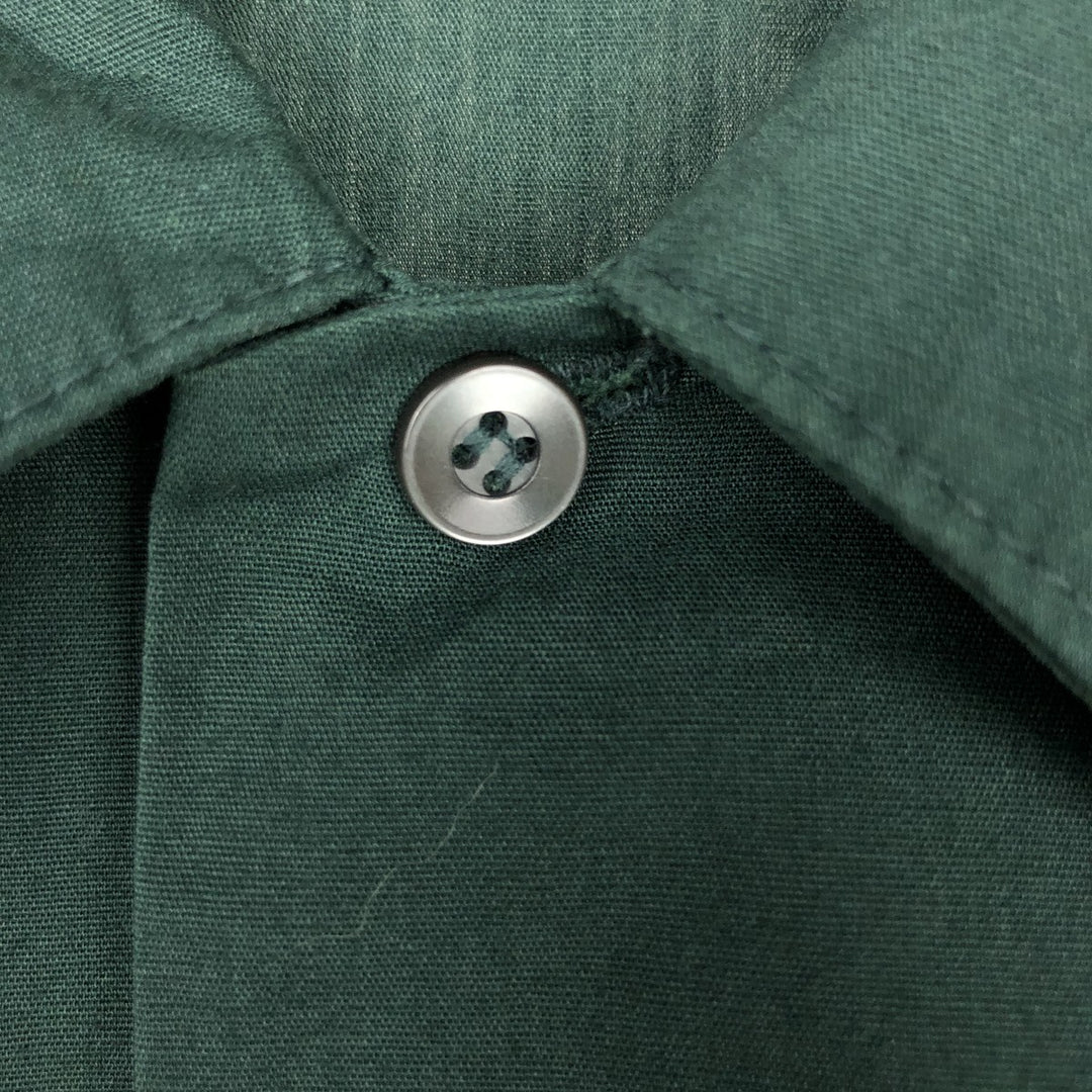 ~1980'S Unitog Long-Sleeve Shirt, Made in USA, Men's Size M (Equivalent), Vintage unclear Green type dark green Vintage Second Hand