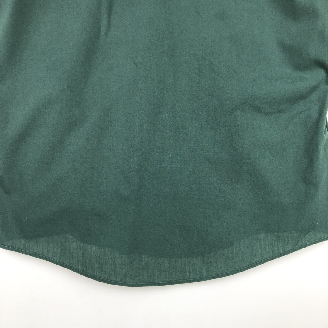 ~1980'S Unitog Long-Sleeve Shirt, Made in USA, Men's Size M (Equivalent), Vintage unclear Green type dark green Vintage Second Hand