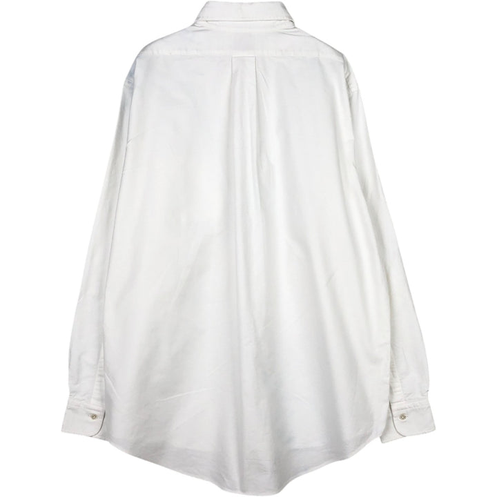 Brooks Brothers Est.1818 TRADITIONAL Long-Sleeve Button-Down Shirt, Made in USA, Men's Size L (approx.) cotton white type Vintage Second Hand