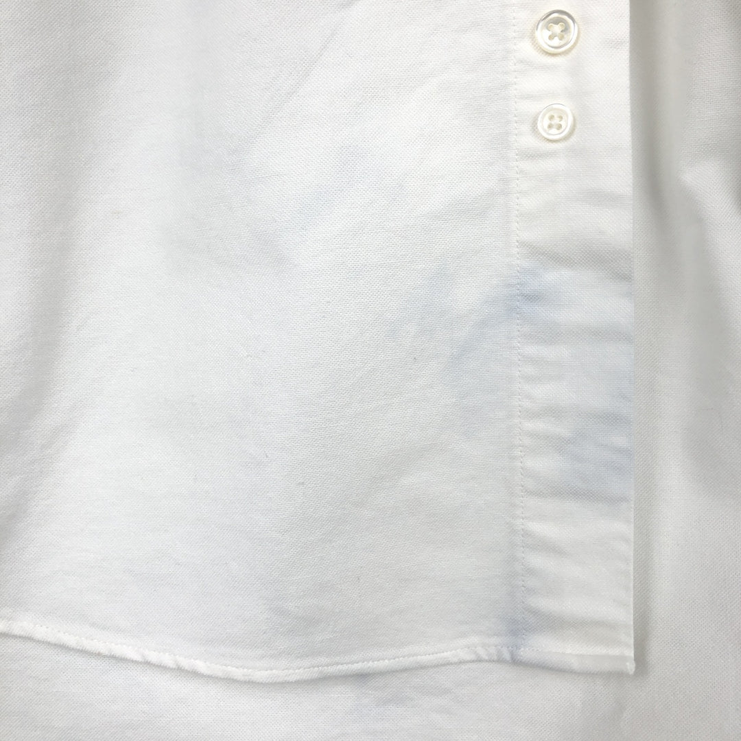 Brooks Brothers Est.1818 TRADITIONAL Long-Sleeve Button-Down Shirt, Made in USA, Men's Size L (approx.) cotton white type Vintage Second Hand