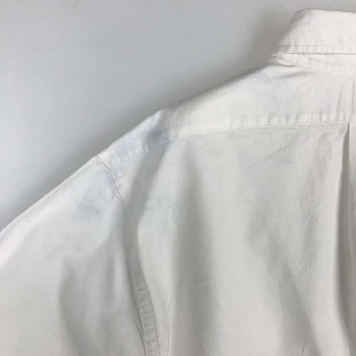 Brooks Brothers Est.1818 TRADITIONAL Long-Sleeve Button-Down Shirt, Made in USA, Men's Size L (approx.) cotton white type Vintage Second Hand