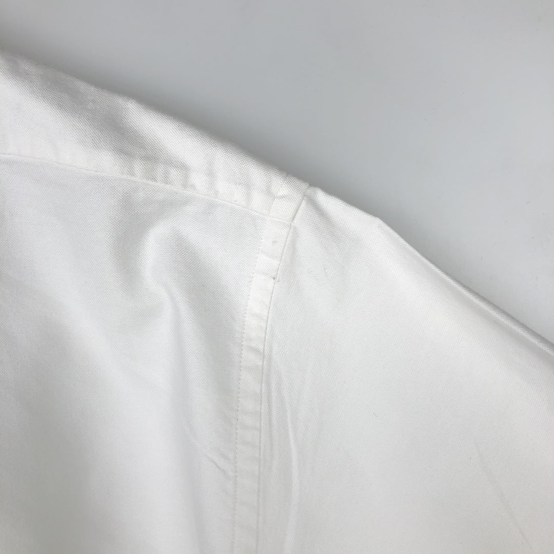 Brooks Brothers Est.1818 TRADITIONAL Long-Sleeve Button-Down Shirt, Made in USA, Men's Size L (approx.) cotton white type Vintage Second Hand
