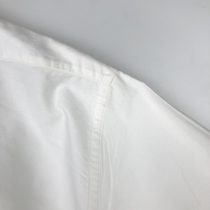 Brooks Brothers Est.1818 TRADITIONAL Long-Sleeve Button-Down Shirt, Made in USA, Men's Size L (approx.) cotton white type Vintage Second Hand