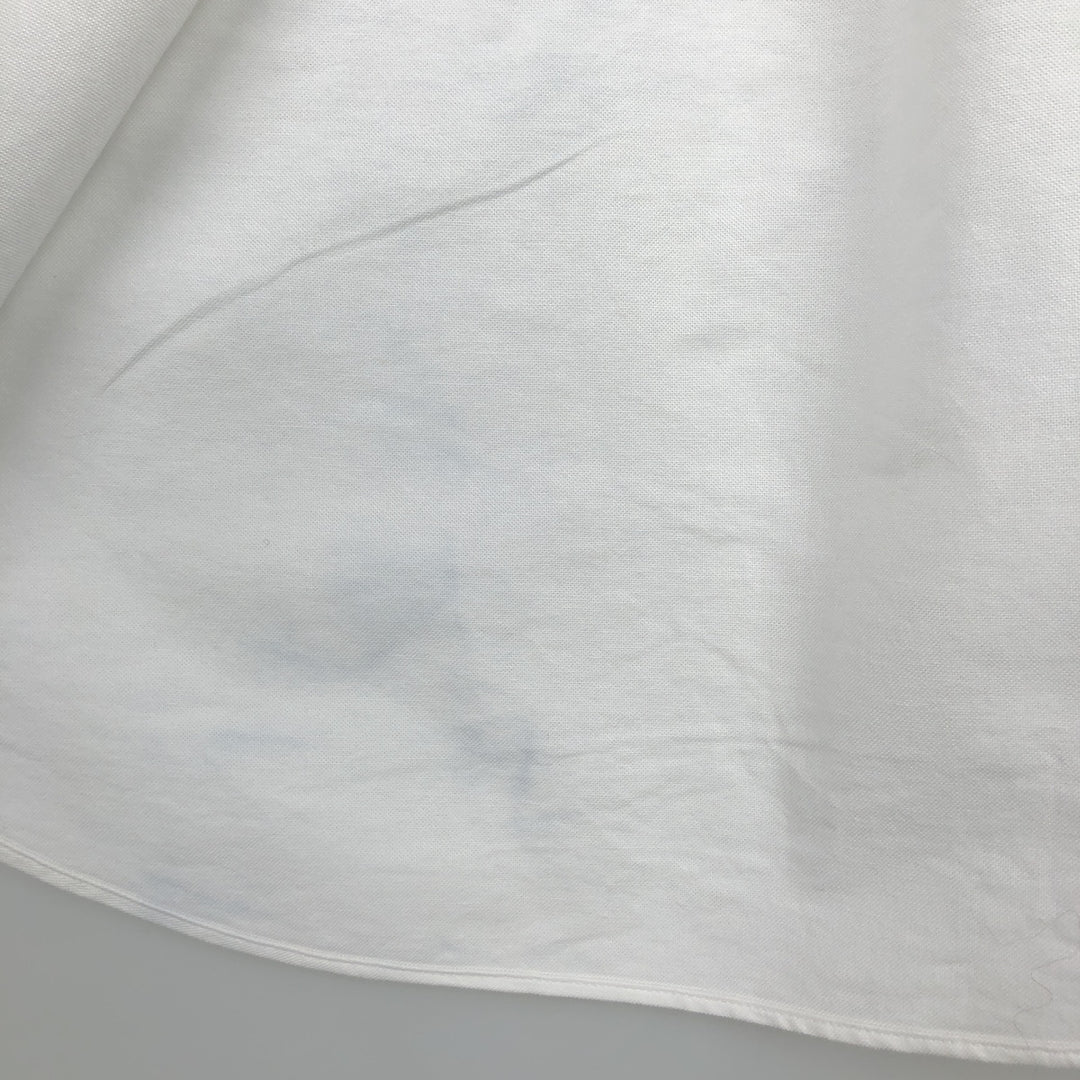 Brooks Brothers Est.1818 TRADITIONAL Long-Sleeve Button-Down Shirt, Made in USA, Men's Size L (approx.) cotton white type Vintage Second Hand