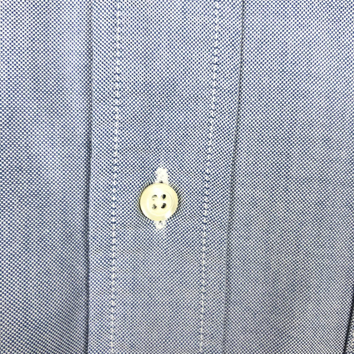 Brooks Brothers Est.1818 Traditional Fit Long-Sleeve Button-Down Shirt, Made in USA, Men's Size M (approx.) Supima Cotton navy blue type Vintage Second Hand