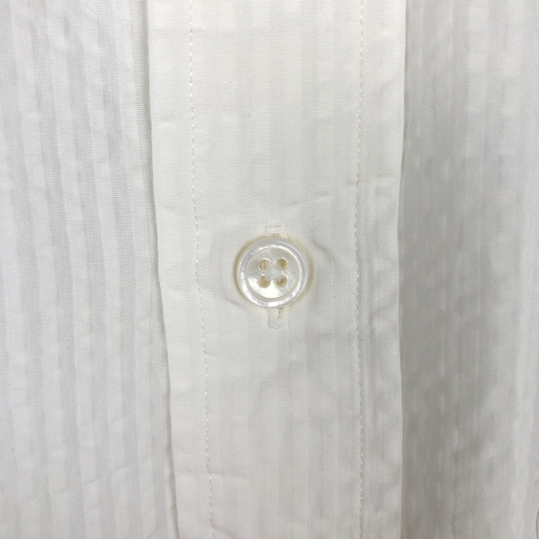 Brooks Brothers Est.1818 REGENT Seersucker Long-Sleeve Button-Down Shirt, Men's Size XL (approx.) cotton white type Vintage Second Hand
